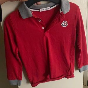 Red Moncler shirt toddler